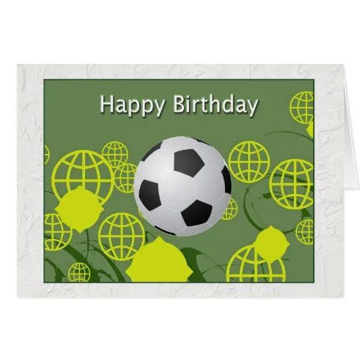 Fútbol del mundial del feliz cumpleaños tarjeta de felicitación ...