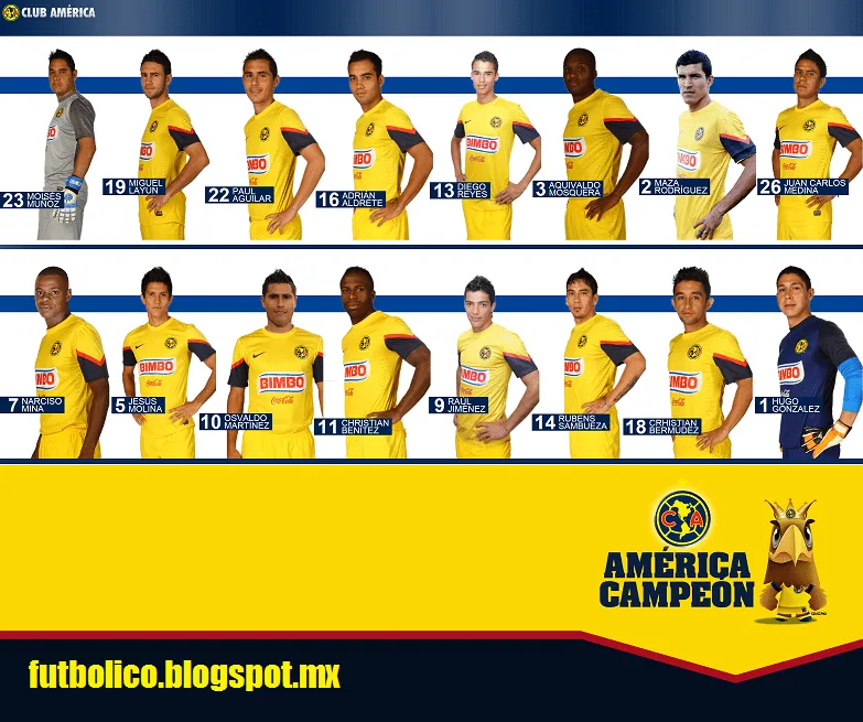 FUTBOLICO Los Maravillosos Mundiales de Futbol (c.): CLUB AMERICA ...