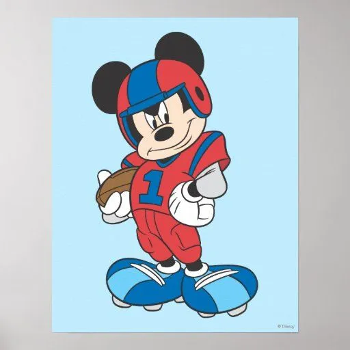 Futbolista de Mickey Mouse 1 Poster | Zazzle