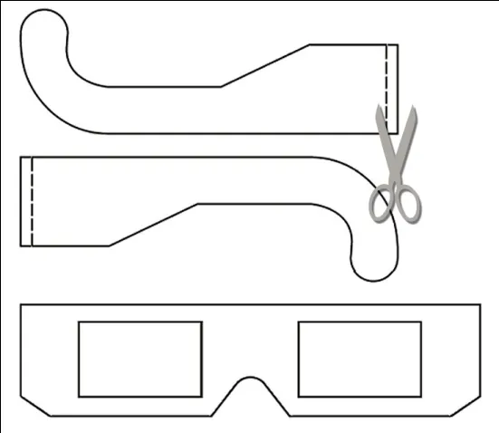 Gafas para colorear y recortar - Imagui