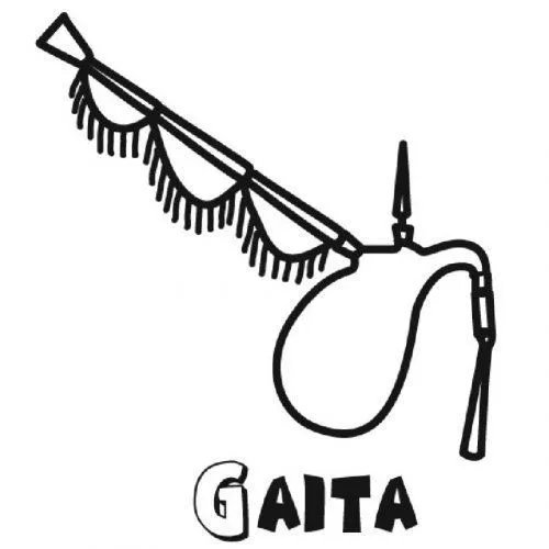 Gaita Para Colorear | Gaitas, Dibujos de instrumentos musicales, Dibujos para  colorear