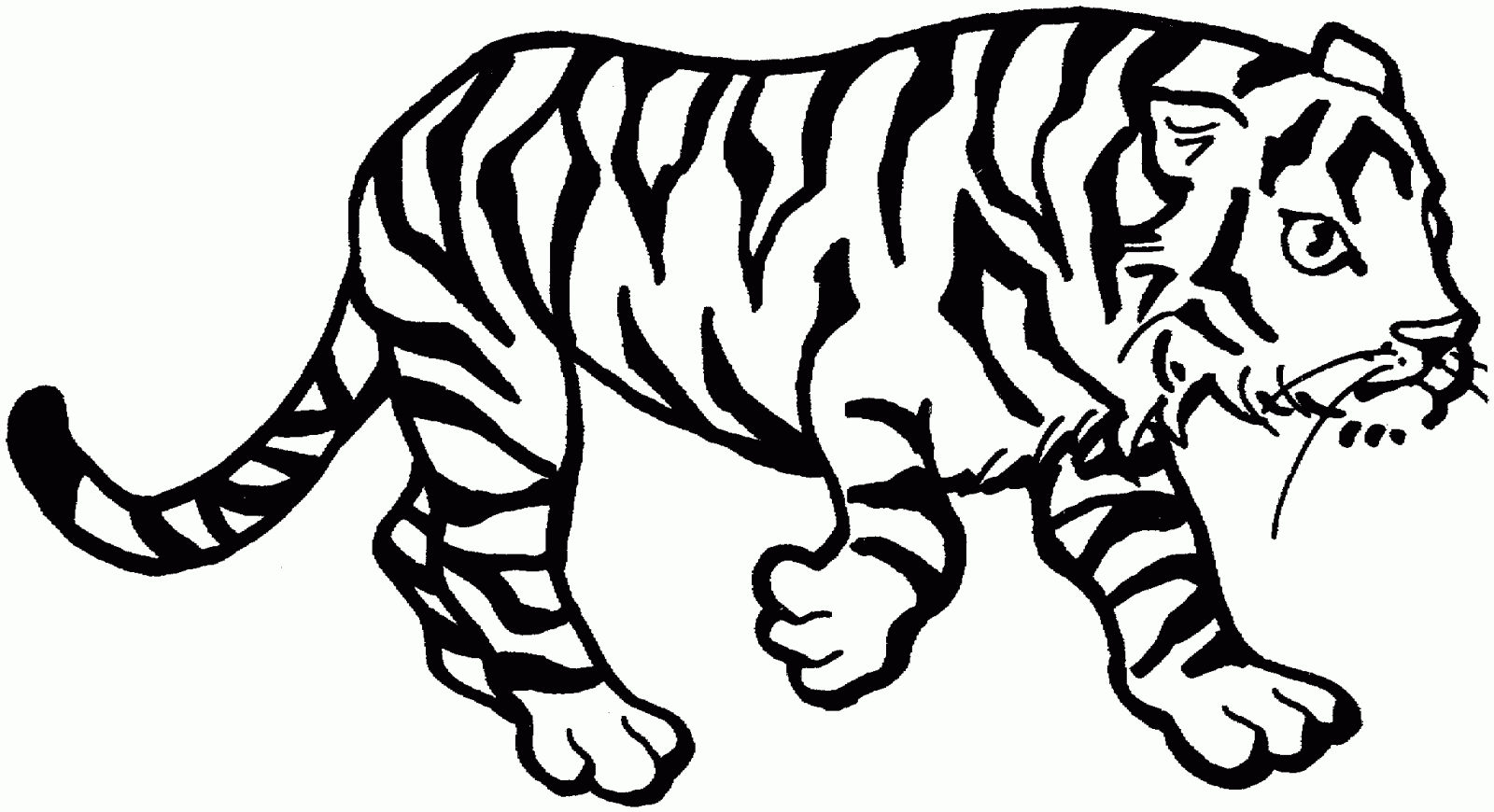 Galería de imágenes: Dibujos de tigres para colorear