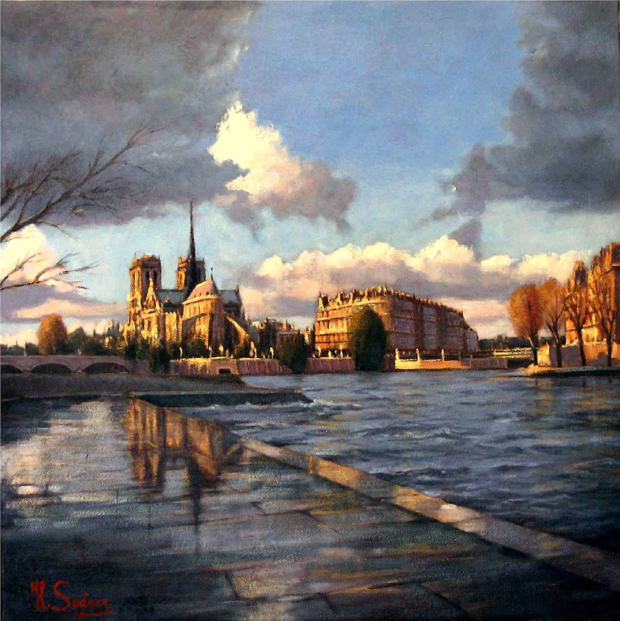 GALERIA-JLSUAREZ: PARIS-AGUAS ARRIBA-PAISAJES-PINTURAS-CUADROS ...