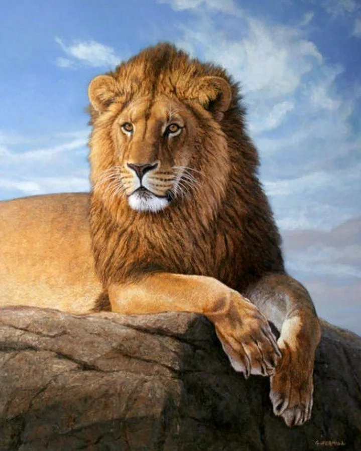 Galería pinturas al óleo de leones | Imágenes de Pinturas