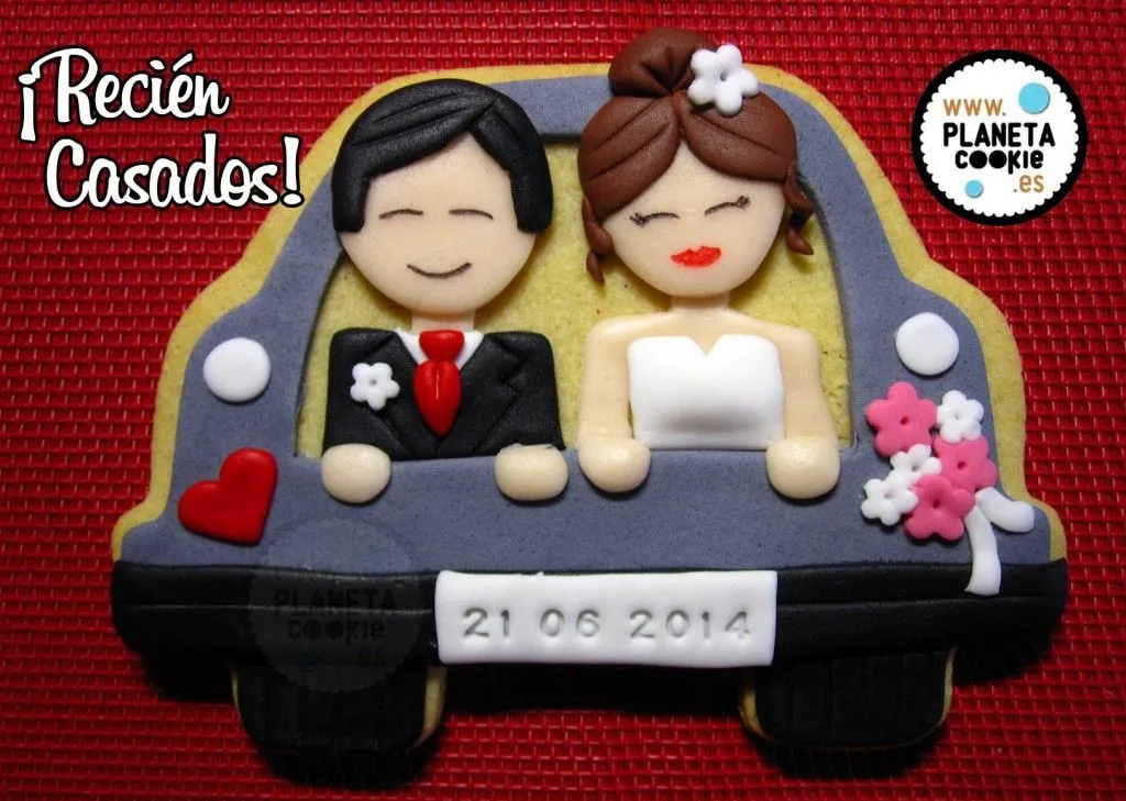 Galleta coche de novios | Planeta Cookie