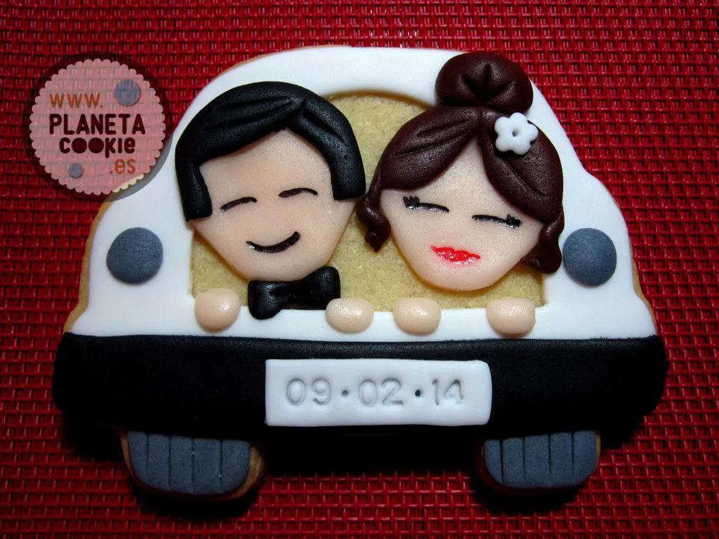 Galleta coche de novios (versión mini) | Planeta Cookie