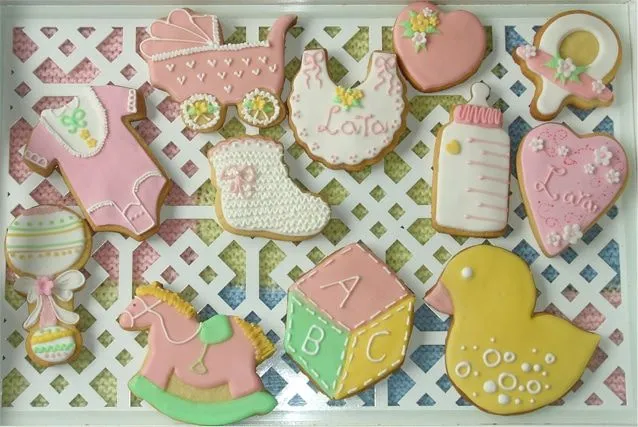 Galletas de bebé rosa