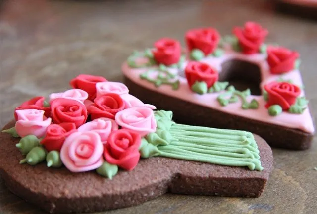 galletas de boda rojo y rosa