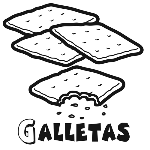 Dibujos para imprimir y colorear: Galletas para colorear