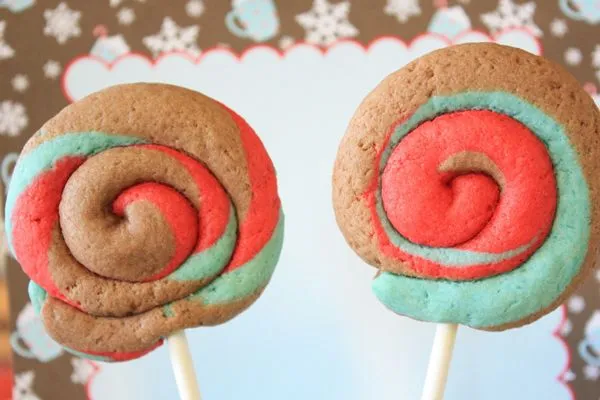 Galletas de Navidad en piruletas