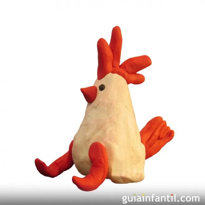 Gallina de granja en plastilina - Animales de granja de plastilina ...