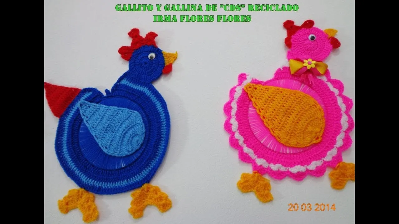 GALLINA TEJIDA A CROCHET DE 