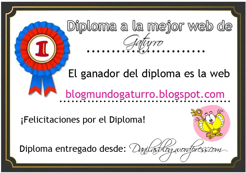 Ganador del diploma mayo 2011 !!!!! | El blog de Daniela