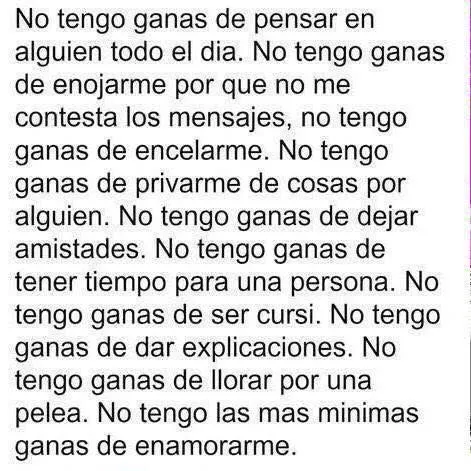 No tengo ganas de enamorarme | No soy Amable.