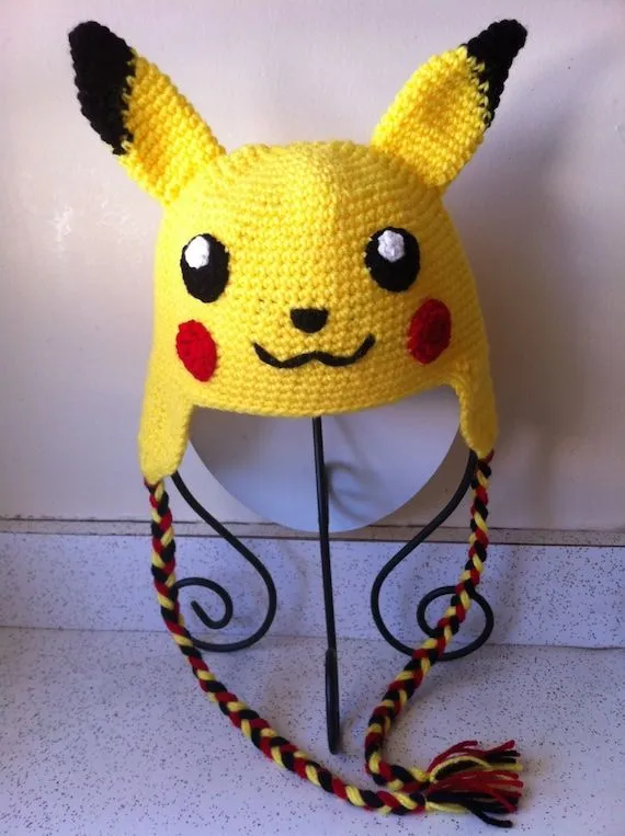 Ganchillo de la mano de inspiración de Pikachu por scotako en Etsy