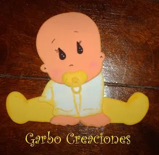 Garbo creaciones: Figuras de Foami para Nacimientos y Baby Shower