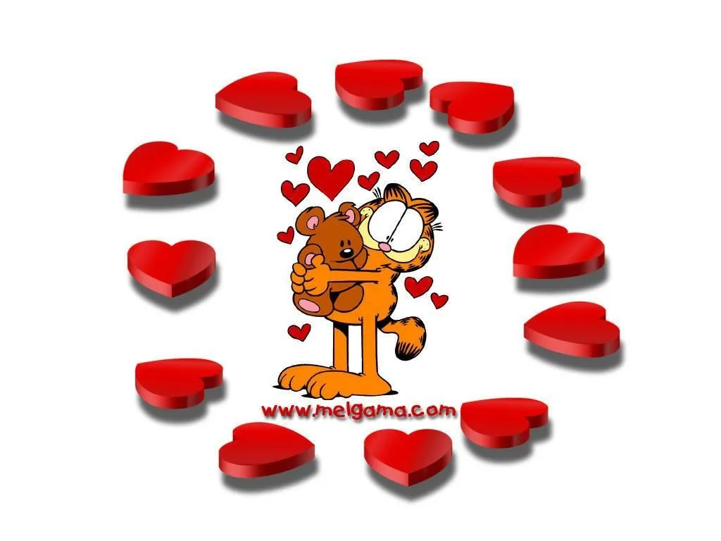 Garfield con corazones | 14 de febrero