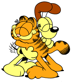 garfield dedica la mayor parte del dia a su aficion favorita dormir ...