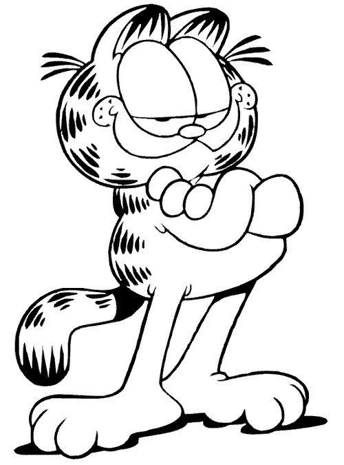 garfield dibujos en blanco y negro dibujos para colorear dibujos para ...