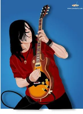 Garoto Tocando Guitarra Vetorizado no CorelDRAW