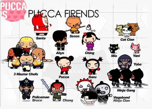 pucca: Los personajes