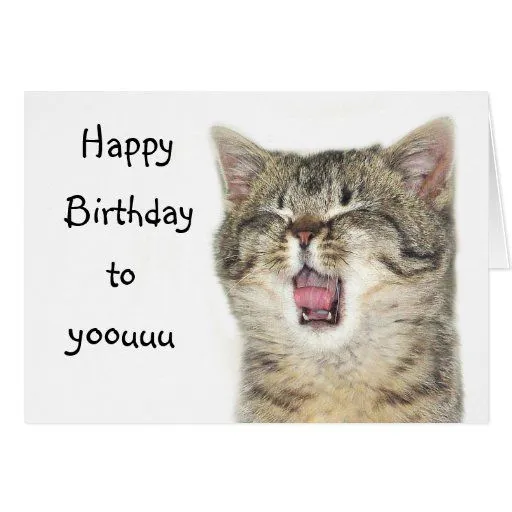 Gatito del feliz cumpleaños felicitacion de Zazzle.