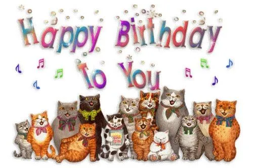 Feliz cumpleaños con gatos - Imagui