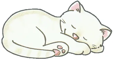 gato blanco en dibujo