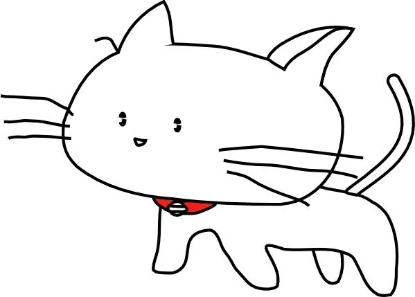 Gato blanco de dibujos animados clipart Vector de imágenes ...