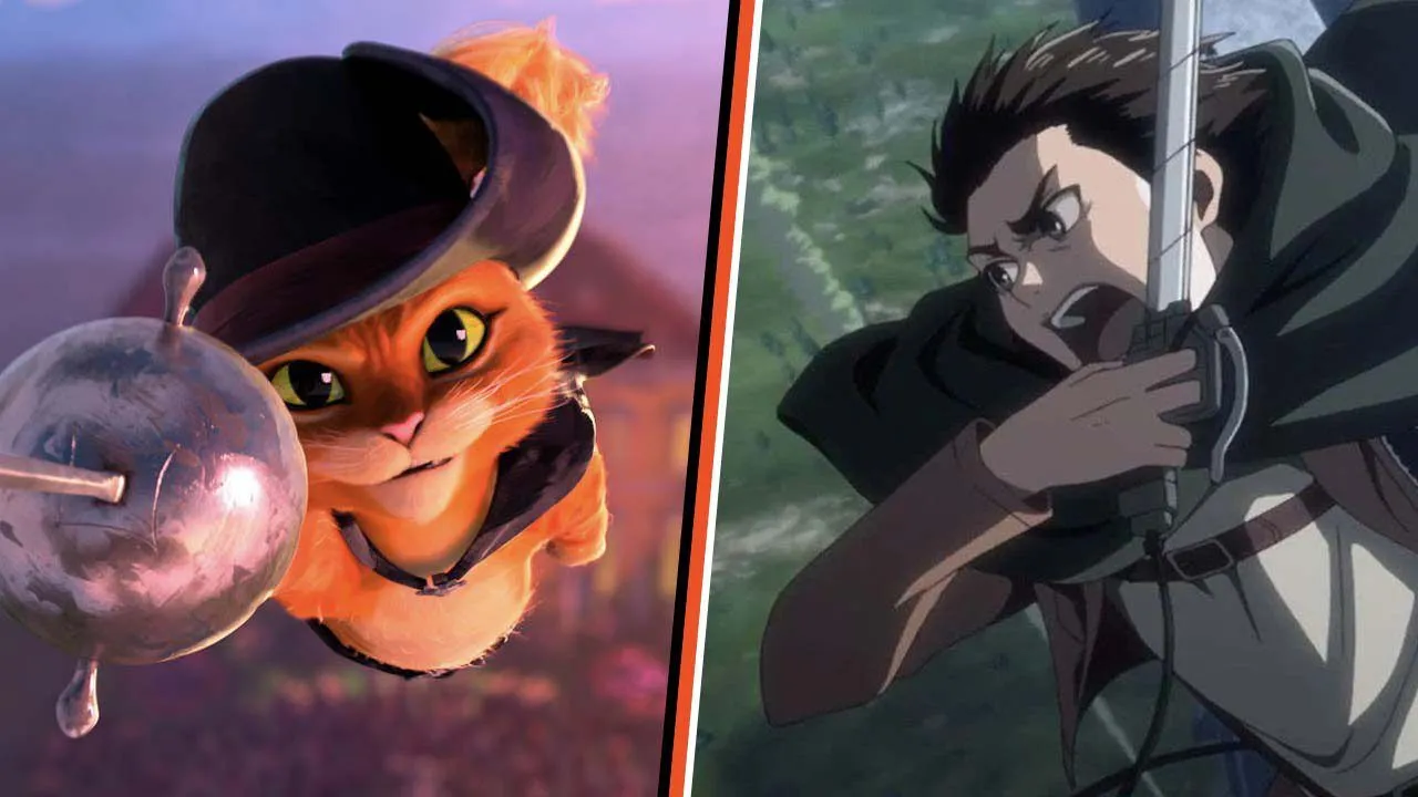 El Gato con Botas 2 incluyó una secuencia de Attack on Titan y seguro no lo