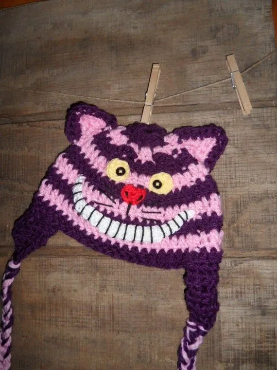 GATO de CHESHIRE gorro con orejeras arco bebé por thebluemagnolia