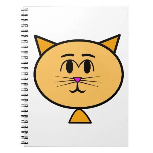 gato del dibujo animado cuaderno de Zazzle.