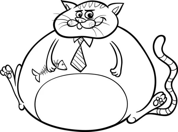 gato gordo diciendo ilustración de dibujos animados — Vector stock ...