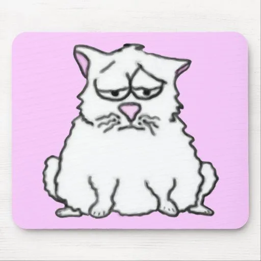 Gato triste Mousepad Alfombrilla De Ratón de Zazzle.