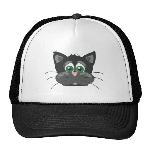 Gato triste negro gorro de Zazzle.