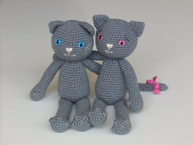 Gatos de crochet - Imagui