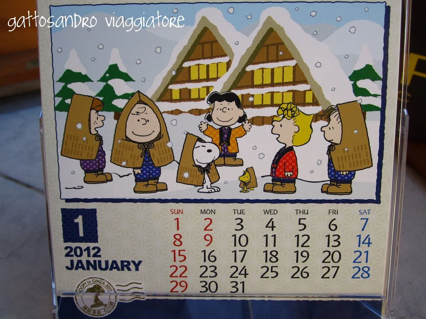 gattosandro viaggiatore: Il calendario dei Peanuts in Giappone