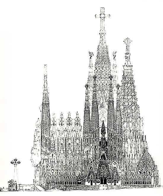 Gaudi Designer :: Sagrada Familia > Otros materiales - Dibujo de ...