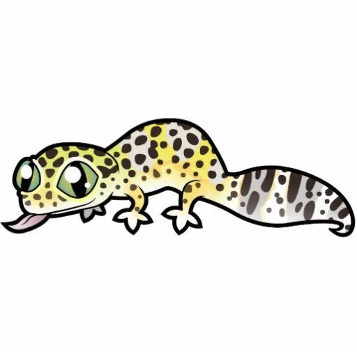 Gecko del leopardo del dibujo animado escultura fotografica de Zazzle.