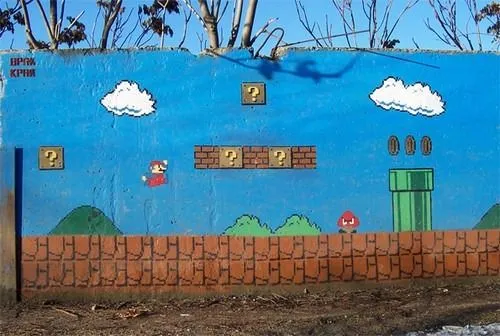 Geek Art Gallery: Gallery: Mario Bros. Graffiti