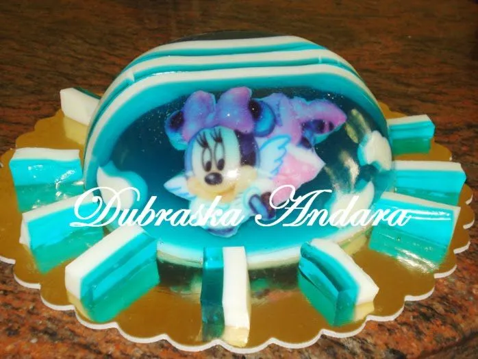 Gelatina decorada de Minnie - Imagui