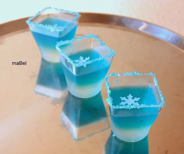 Gelatina transparente en degrade - Hielo - Frozen ~ Pasteles de ...