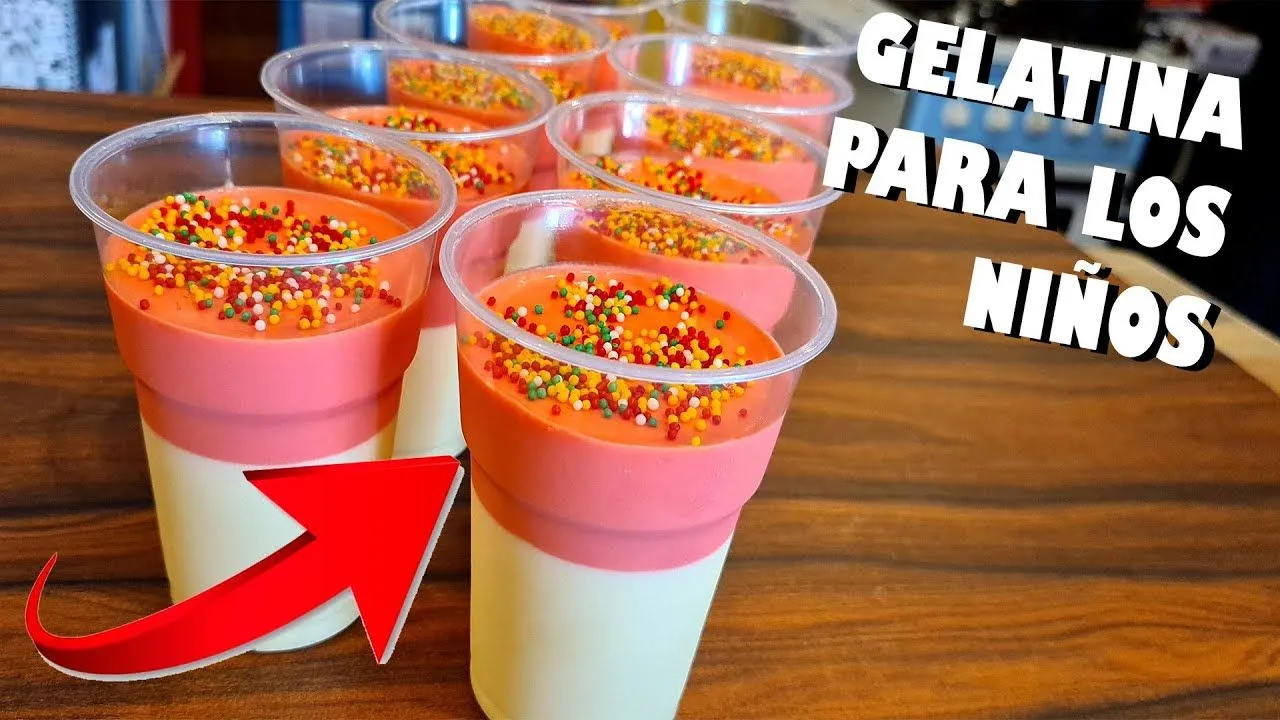 Gelatina en Vasos Para los Niños - YouTube