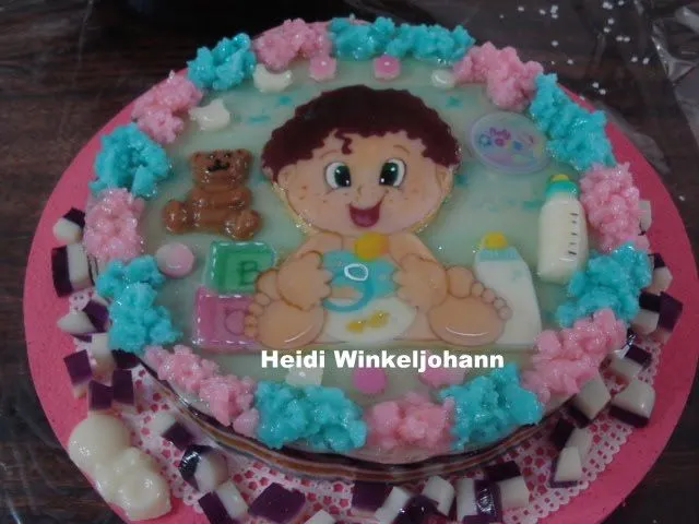 Como hacer gelatina de baby shower - Imagui