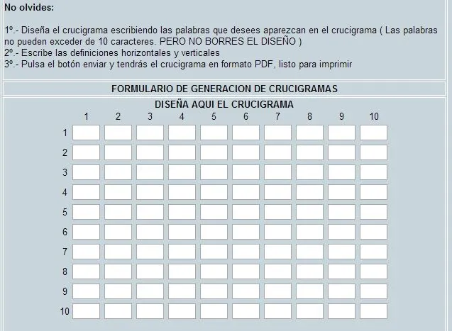 Generador de Crucigramas | Recursos Educativos