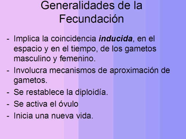 Generalidades de la Fecundación