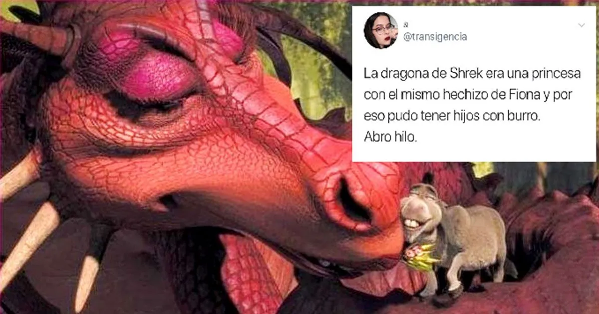 Esta genio por fin explicó cómo es posible que la dragona de Shrek tuvo  hijos con Burro