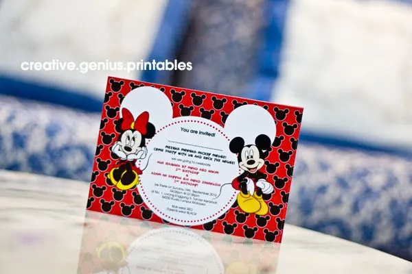  ... Genius Printables™: Party Theme: Mickey & Minnie Birthday Party