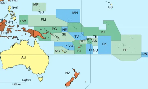 Geografía de Oceanía: límites, costas, grandes conjuntos y países ...