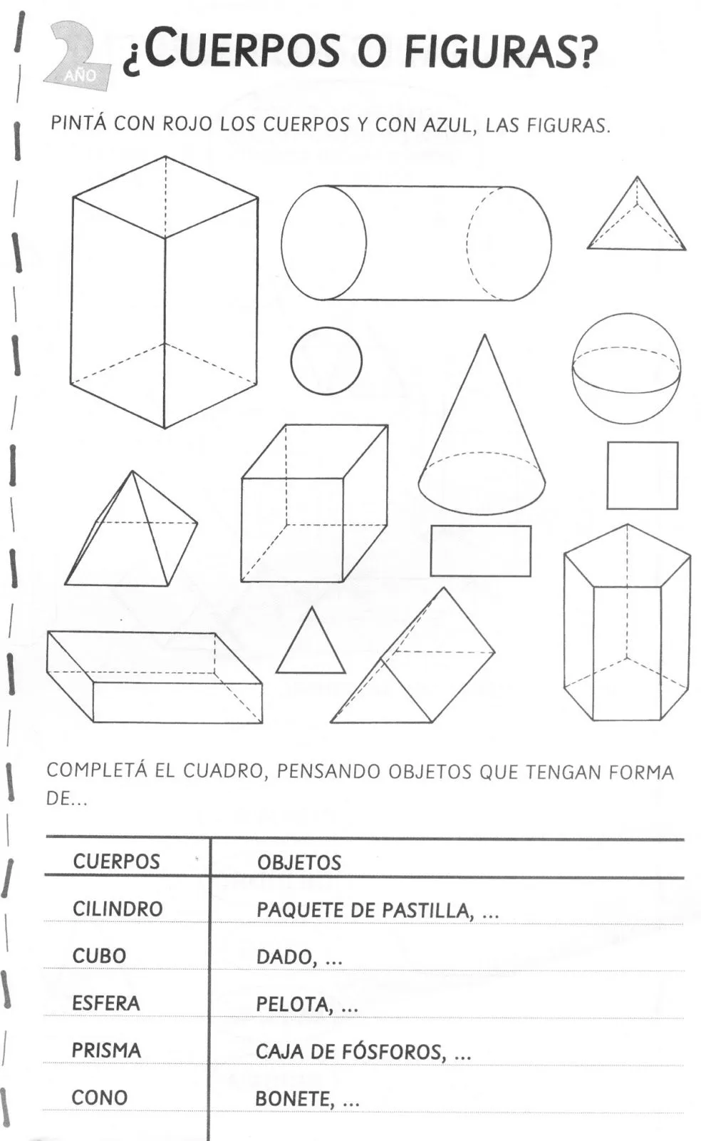 Geometría- cuerpos-figuras-líneas | ACTIVIDADES FOTOCOPIABLES PARA ...